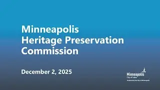 December 2, 2025 Heritage Preservation Commission