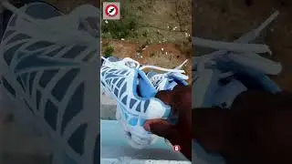😱😵 Shoes Perfect Landing Experiment...!!! #shorts