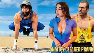 ANATOLY 32KG MOP PRANK Shocks Bodybuilders with Insane Strength!!! | Anatoly Gym Pranks
