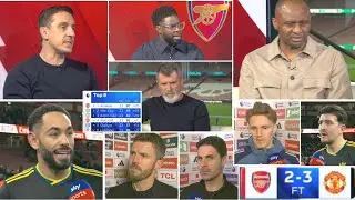 Arsenal vs Manchester United 2-3 | Viera, Keane, Richards and Gary Neville React