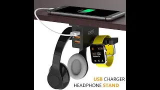 COZOO  Headphone Stand with USB Charger || Under Desk Headset Holder || fulfill your desire