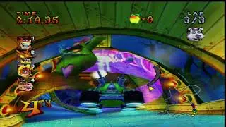 Crash Nitro Kart PS2 Gameplay Deep Sea Driving Dingodile