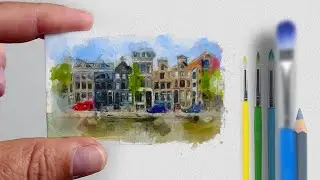 Miniature Watercolor from Photo - UXP Photoshop Plugin