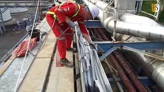 Electrical cable protection from fire and aging at petrochemical plant in South Korea.