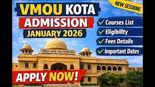 Vmou Kota Admission January 2026 information about vmou university