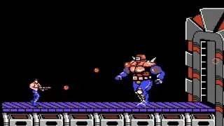 Contra (NES) - (No damage) Boss fights and ending