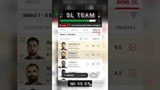 MI vs GT Best Dream11 SL Team.Today Best Dream11 Team.MI vs GT Dream11 Team.