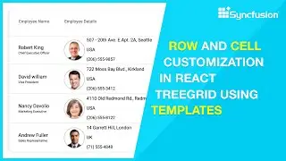 Row and Cell Customization in React TreeGrid Using Templates