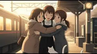 Warm Little Home on a Winter Train | A Dream Journey with Friends & Cozy Moments | Ghibli-Style