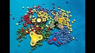 DIY PLAY-DOH FIDGET SPINNER with M&Ms - How to make