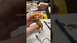 Sculpting a custom Ridgeback polymer clay dog ☺️