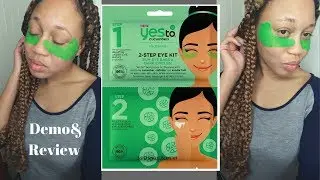 YES To Cucumbers 2 Step Eye Kit  BUH BYE BAGS & DARK CIRCLES ! Demo & Review | Euniycemari