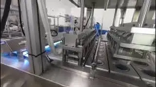 Auto 6 cavity juice with pulp cup filling closing machine