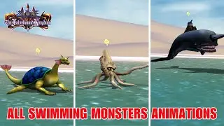 Yu-Gi-Oh! The Falsebound Kingdom - All 12 Swimming Monsters Attack Animations [4K]
