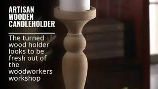 ARTISAN WOODEN CANDLEHOLDER