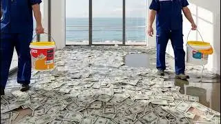 home office epoxy floor design
