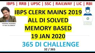 IBPS CLERK MAINS 19.01.2020 | ALL DATA INTERPRETATION SOLVED