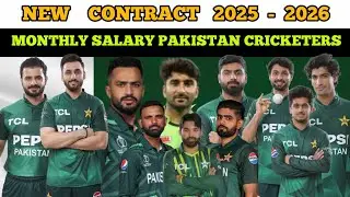 Monthly salary of Pakistan cricketers | New contact 2025 - 2026 .