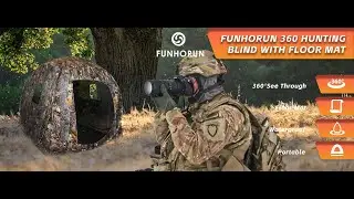 FUNHORUN Hunting Blind 360 Degree See Through with Floor Mat