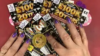 🤗 &pound;25 with two of the new &pound;5 and &pound;1 UK National Lottery scratch card, how much do I win🤞🤞🙂