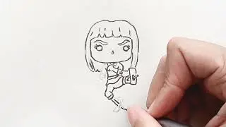 Drawing Funko Pop! Gazelle from Kingsmen the movie