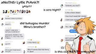 Chills, Literal Chills // BNHA Lyric Prank (Brooklyn 99 Backstreet Boys)