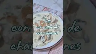 Pollo con salsa de champi&ntilde;ones #keto #recetasfaciles