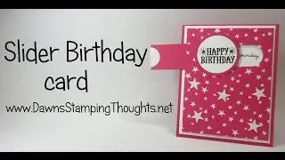 Slider Birthday card with It's My Party Designer paper from Stampin'Up!