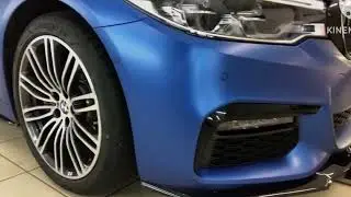 DWL: оклейка синим матовым полеуретаном BMW 5 серии