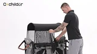 Cochildor Foldable Wagon Stroller for 4 Kids &mdash; Installation Guide