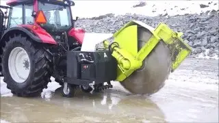 Arrock Cable T8150 Lime Stone Trenching on 26.1.2016 at Tallinn, Estonia.