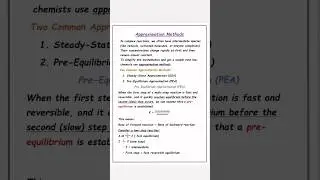 #approximationmethods #steadystateapproximation #chemicalkinetics #chemistrynotes #study #csirnet