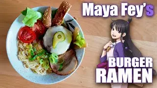 Maya Fey's BURGER-RAMEN Recipe - Kurain Food inspired by Phoenix Wright Ace Attorney Games!