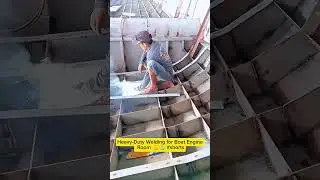 Heavy-Duty Welding for Boat Engine Room 💪⚓ #shorts
