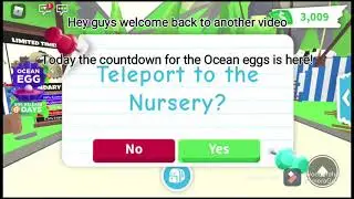 The new Ocean egg countdown update! || Adopt me!