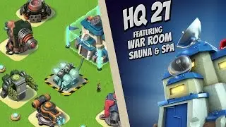 HQ 21 & Level 21 Defenses Gameplay! Boom Beach Update Sneak Peek #3 (October Update)