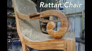 Curved Handwoven Rattan Chair Restoration