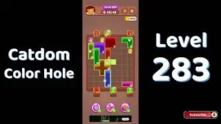 Catdom Level 283 walkthrough | Color Hole 🐱🕳️| Solutionguruji