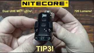 NITECORE TIP3 Keychain Flashlight Kit Review! (720 Lumens, Dual UHE MCT LEDs, 650mAh Battery!)