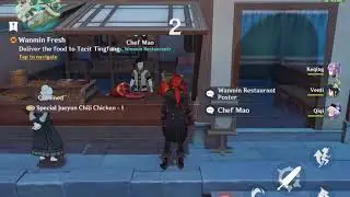 Genshin Impact Deliveing Food To Tacit Tingfang