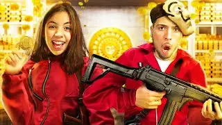 CASA DE PAPEL AVEC MA SOEUR sur MINECRAFT 💰 !! BRAQUAGE DE BANQUE MINECRAFT