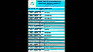 CBSE CLASS 12TH TERM1 DATE SHEET