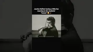 Jascha Heifetz having a little fun reacting to his students' 