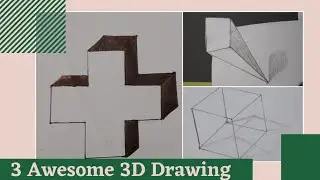 3D Trick Art On Paper | Easy 3D Illusion Drawing Tutorials | Simple 3D Drawing You Can Do Right Now