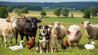 Cute Animal Sounds Compilation Buffalo, Chicken, Goat, Monkey, Pig, Rabbit   Animal Moments