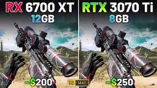 RX 6700 XT против RTX 3070 Ti в 2026 году | Тест в 15 играх | 1440p