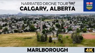 🏘️ Мальборо, Калгари, Альберта 🌇 4K Drone