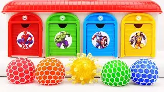 Playing as Spiderman in Massive Long Slide Game with Cow Elephant Gorilla- 3d Animal Game - Funny 3d