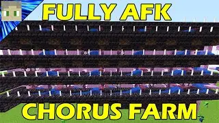 Fully AFK Minecraft Chorus Flower Farm- Rays Works/impulsesv's design! - Hermit Tutorials Episode:14