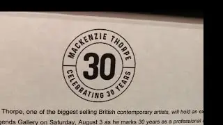 Mackenzie Thorpe Show 2019 at Legends Gallery